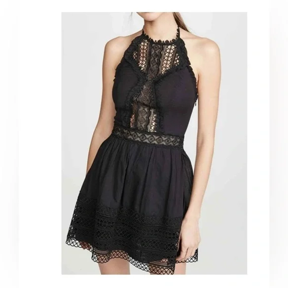 Charo  ruiz Ibiza Andrea dress halter taupe color size M - Picture 2 of 7